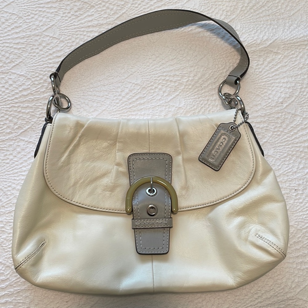 White Leather Coach Purse